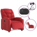 Sillón reclinable eléctrico de cuero sintético rojo