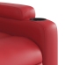 Sillón reclinable eléctrico de cuero sintético rojo