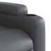 Sillón de masaje reclinable eléctrico cuero sintético gris