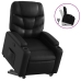 Sillón reclinable elevable cuero artificial negro