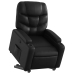 Sillón reclinable elevable cuero artificial negro