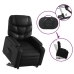 Sillón reclinable elevable cuero artificial negro