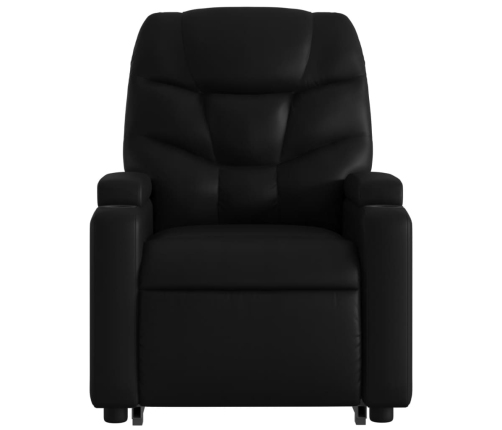 Sillón reclinable elevable cuero artificial negro