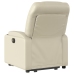 Sillón reclinable elevable cuero artificial color crema