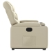 Sillón reclinable elevable cuero artificial color crema