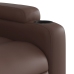 Sillón reclinable elevable cuero sintético marrón