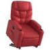 Sillón reclinable elevable cuero artificial rojo