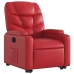 Sillón reclinable elevable cuero artificial rojo