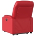 Sillón reclinable elevable cuero artificial rojo