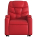 Sillón reclinable elevable cuero artificial rojo