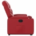 Sillón reclinable elevable cuero artificial rojo