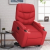 Sillón reclinable elevable cuero artificial rojo