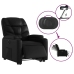 Sillón reclinable y elevable eléctrico cuero sintético negro