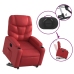 Sillón elevable eléctrico cuero artificial rojo