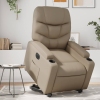 Sillón elevable eléctrico cuero artificial capuchino