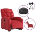 Sillón de majaje elevable eléctrico cuero artificial rojo