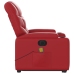 Sillón de majaje elevable eléctrico cuero artificial rojo