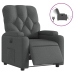 Sillón reclinable eléctrico de tela gris oscuro