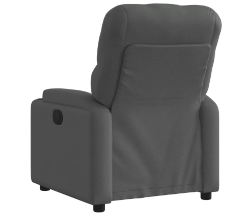 Sillón reclinable eléctrico de tela gris oscuro