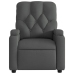 Sillón reclinable eléctrico de tela gris oscuro