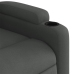 Sillón reclinable eléctrico de tela gris oscuro