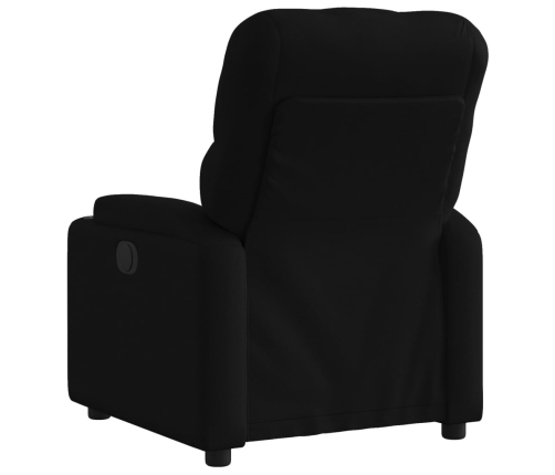 Sillón reclinable eléctrico de tela negro