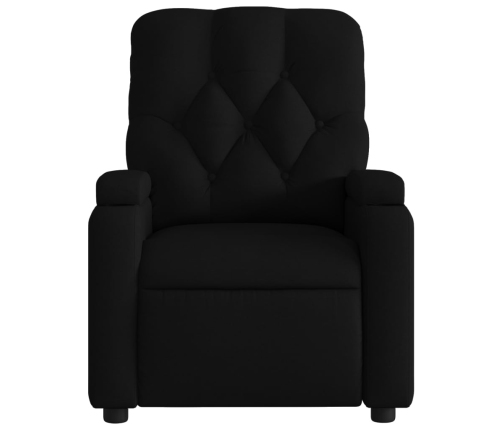 Sillón reclinable eléctrico de tela negro