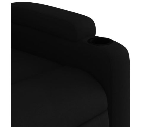 Sillón reclinable eléctrico de tela negro