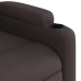 Sillón reclinable eléctrico tela marrón oscuro