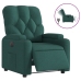 Sillón reclinable eléctrico tela verde oscuro