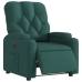 Sillón reclinable eléctrico tela verde oscuro