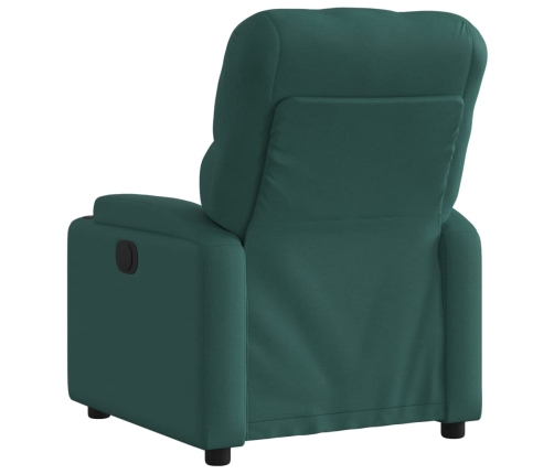 Sillón reclinable eléctrico tela verde oscuro