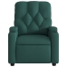 Sillón reclinable eléctrico tela verde oscuro