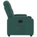 Sillón reclinable eléctrico tela verde oscuro