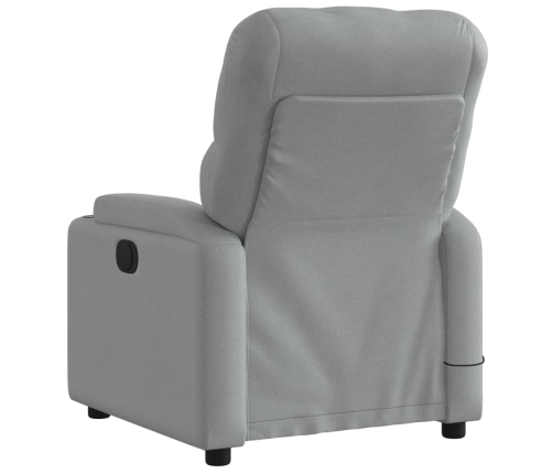 Sillón reclinable de masaje eléctrico tela gris claro