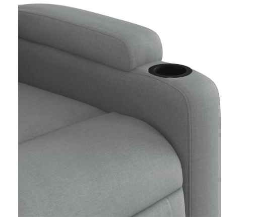 Sillón reclinable de masaje eléctrico tela gris claro