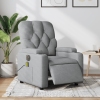 Sillón reclinable de masaje eléctrico tela gris claro