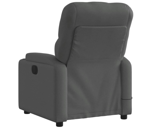 Sillón reclinable de masaje eléctrico tela gris oscuro