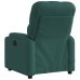 Sillón reclinable de masaje eléctrico tela verde oscuro