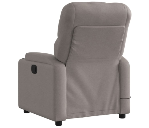 Sillón reclinable de masaje eléctrico tela gris taupe