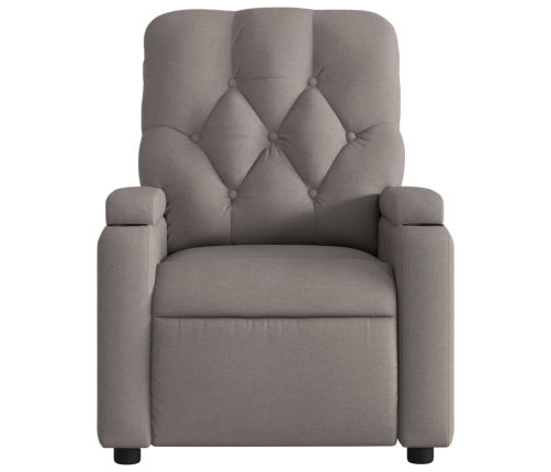 Sillón reclinable de masaje eléctrico tela gris taupe