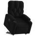 Sillón reclinable elevable tela negro