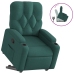 Sillón reclinable elevable tela verde oscuro