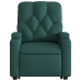 Sillón reclinable elevable tela verde oscuro