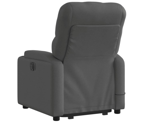 Silla de masaje reclinable de pie de tela gris oscuro