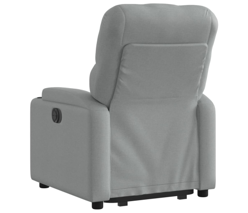 Sillón eléctrico reclinable elevable de tela gris claro