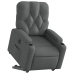 Sillón eléctrico reclinable elevable de tela gris oscuro