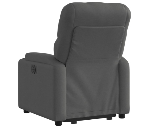 Sillón eléctrico reclinable elevable de tela gris oscuro