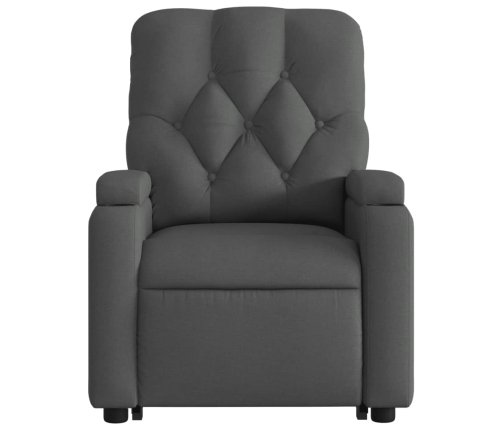 Sillón eléctrico reclinable elevable de tela gris oscuro