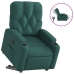 Sillón eléctrico reclinable elevable de tela verde oscuro